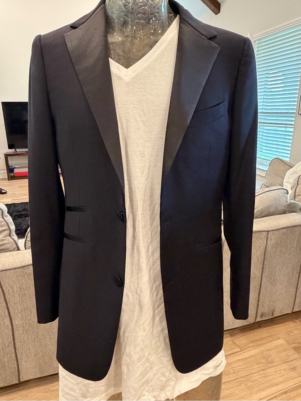 Men's Black Two-Button Formal Blazer